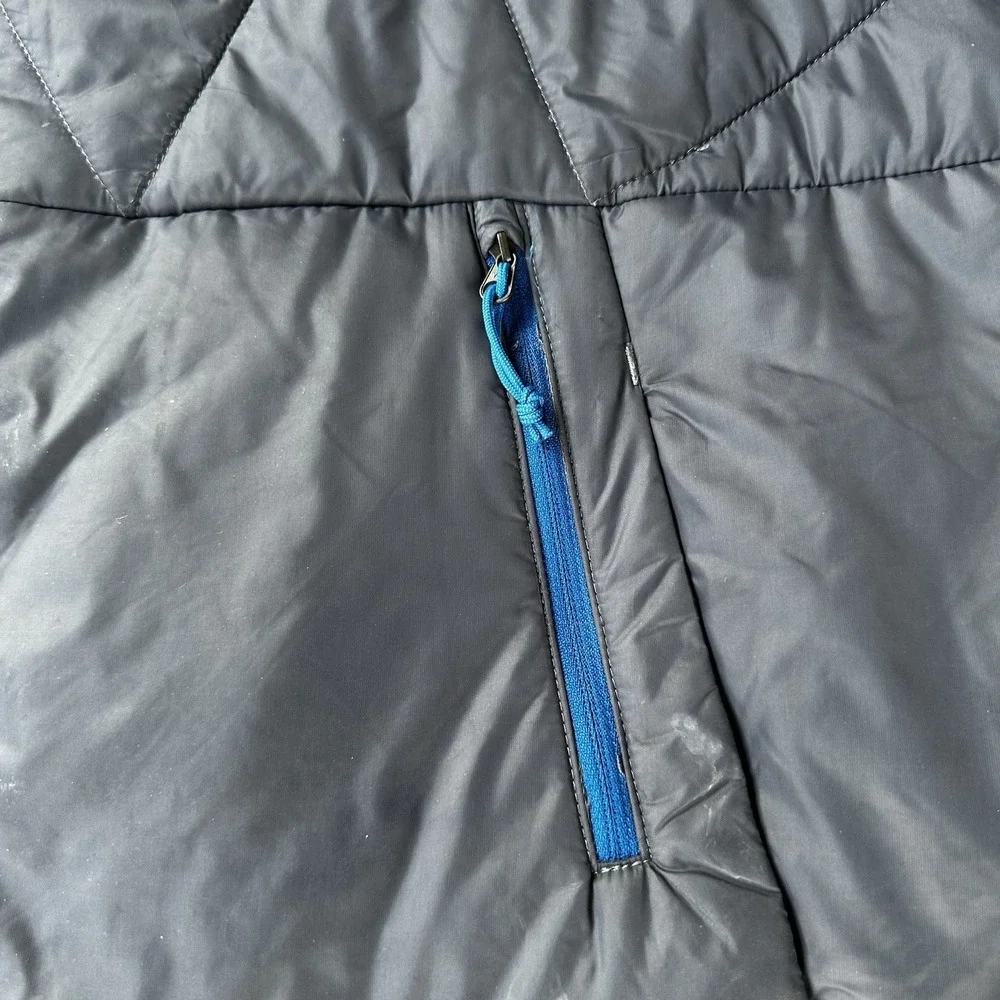 The North Face Puffer Vest Mens XL Gray Geometric Quilted Full Zip GorpCore